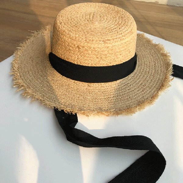 Chapéu de Palha Feminino Laço