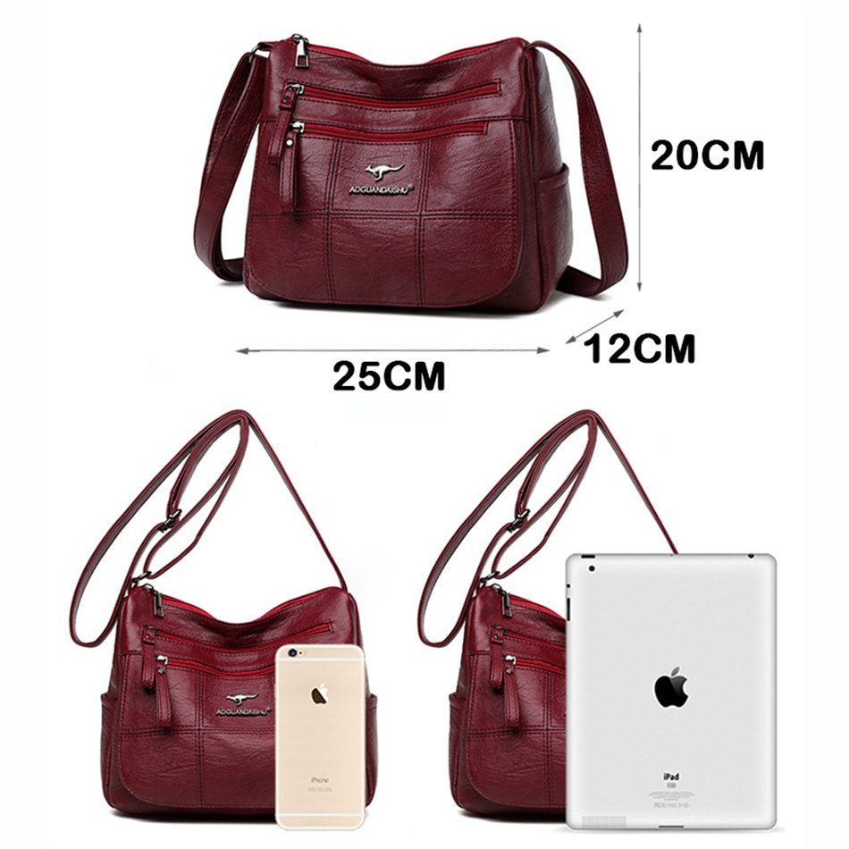 Bolsa Transversal Vintage Feminina Dafiny 1 medidas da bolsa