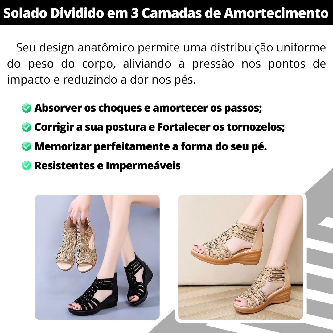 Sandália Ortopédica Fashion Rome 2 Sandália Ortopédica Fashion Rome