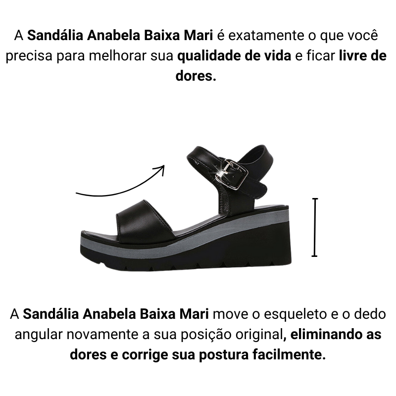 Sandália Anabela Baixa Mari 4 Sandália Anabela Baixa Mari