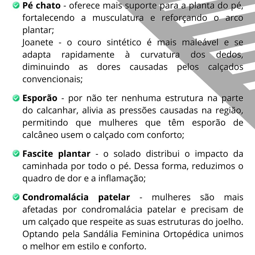 Sandália Ortopédica Fashion Rome 5 Sandália Ortopédica Fashion Rome