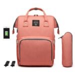 Bolsa Mochila Maternidade laranja
