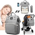 Bolsa Mochila Maternidade cinza