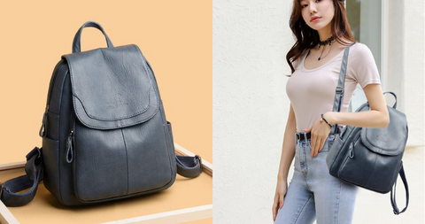 Mochila de Couro Feminina Jasmim