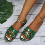 Rasteirinha Feminina Celeste verde