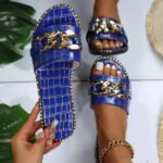 Rasteirinha Feminina azul