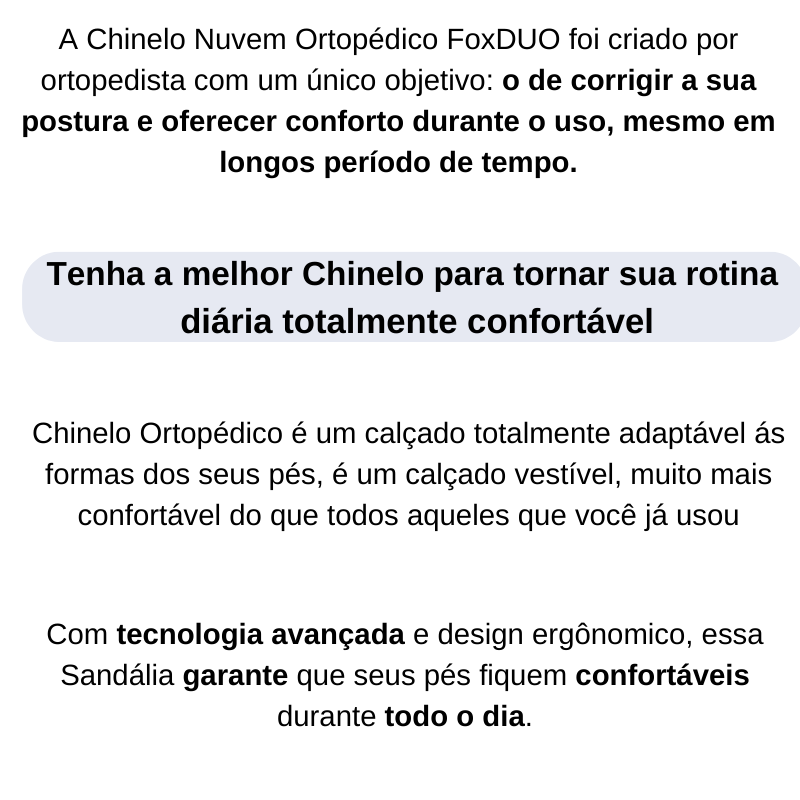 Chinelo Nuvem Ortopédico FoxDUO