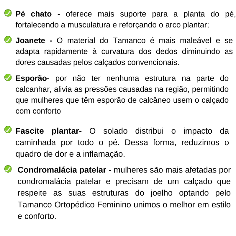 Benefícios do Tamanco Ortopédico Feminino