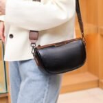 Bolsa de Couro Feminina preta