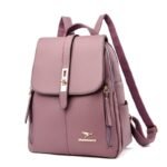 Mochila de Couro Feminina rosa