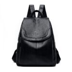 Bolsa de couro feminina preta
