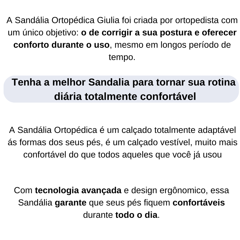 Sandália Ortopédica Feminina 