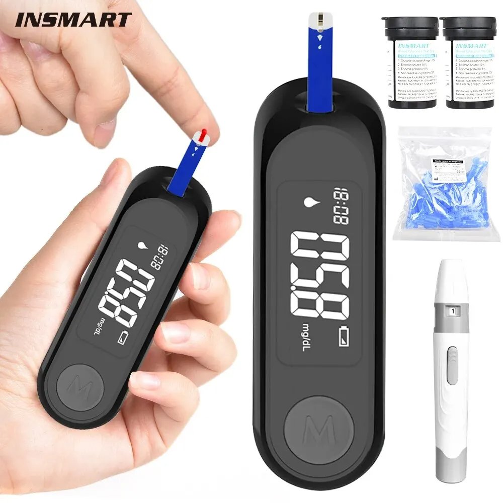 Medidor de Glicose Digital INSMART® 1 Medidor De Glicose No Sangue Diabetes Testing Kit Lancet Machine Medidor De A car Glucometer 50jpg
