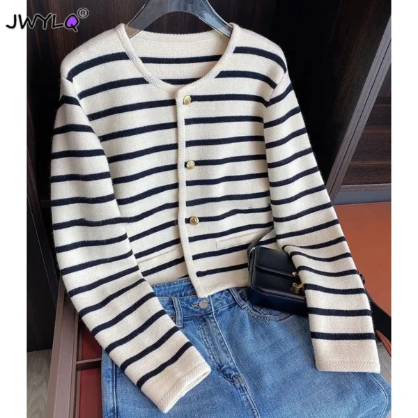 Cardigan Feminino Listrado Esther