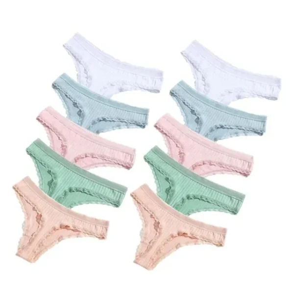 Kit 10 Calçinhas Fio Dental Cintura Alta