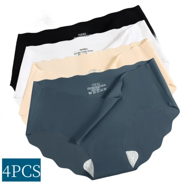 KIT 4 Calçinhas Femininas Sem Costura