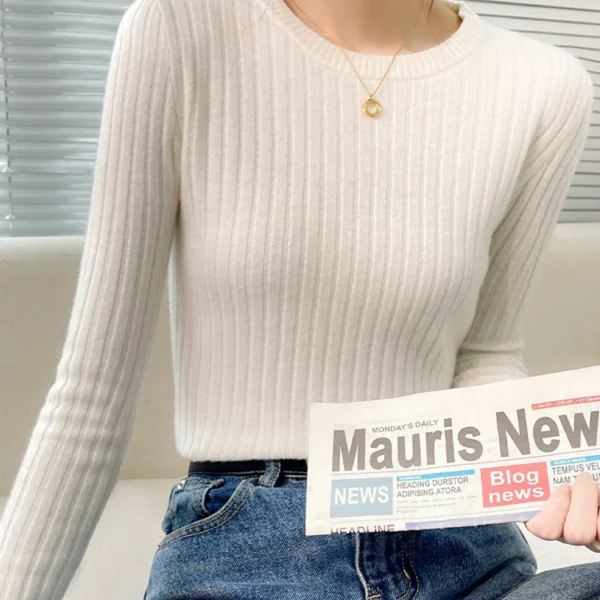 Suéter Feminino Canelado Ísis