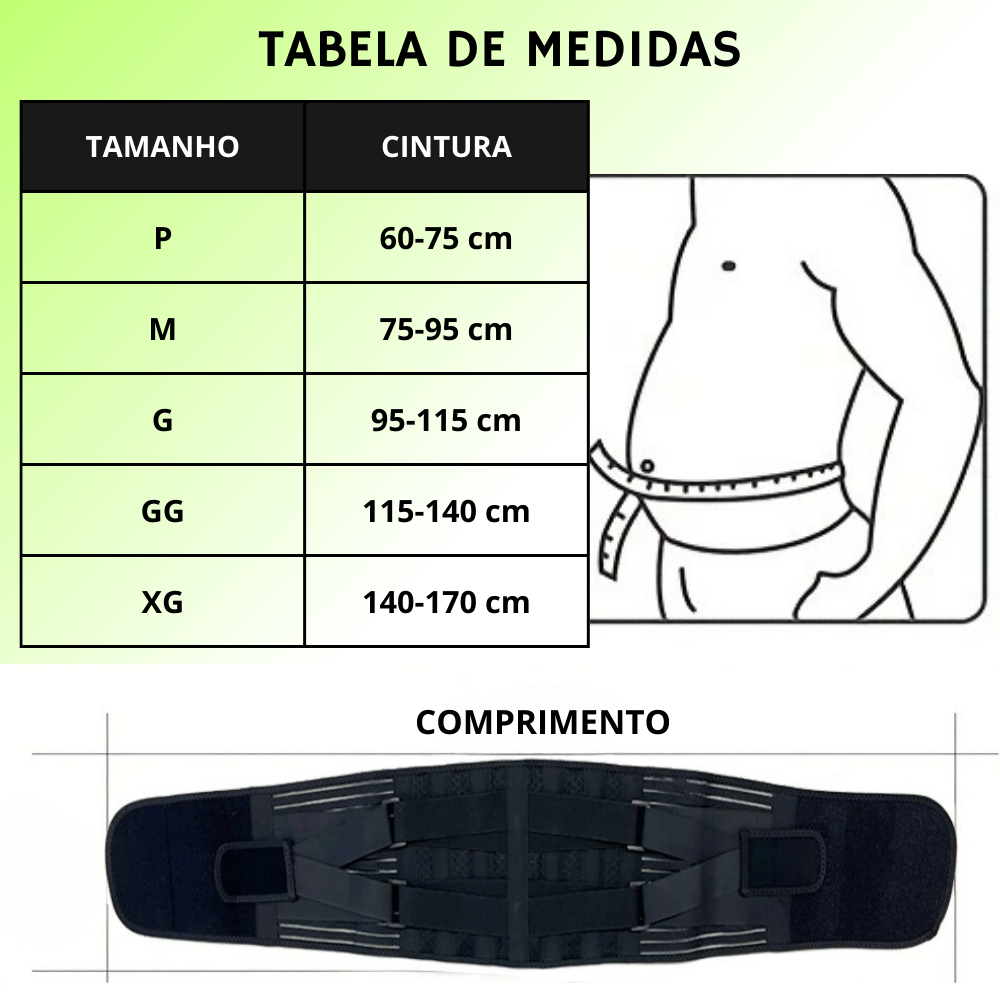 Cinta Ortopédica para Coluna PosturePro 3 2 barras de mola 1