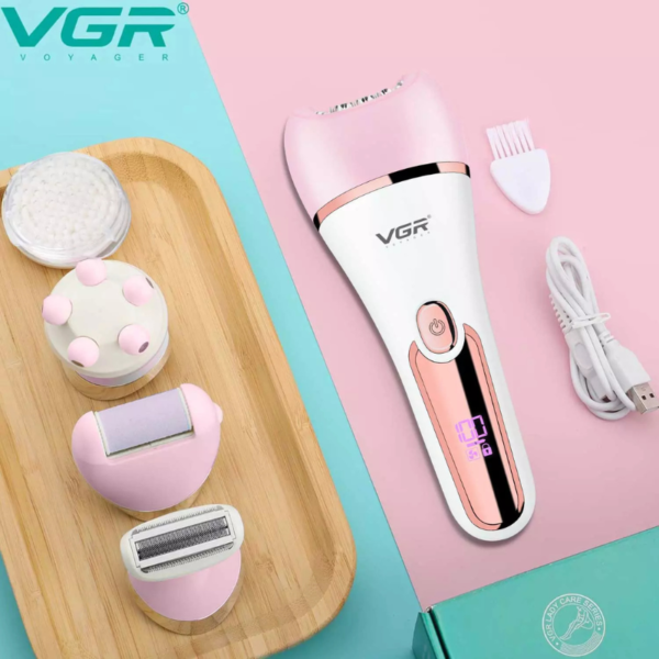 Depilador Elétrico Feminino VGR 6 em 1 Multifuncional