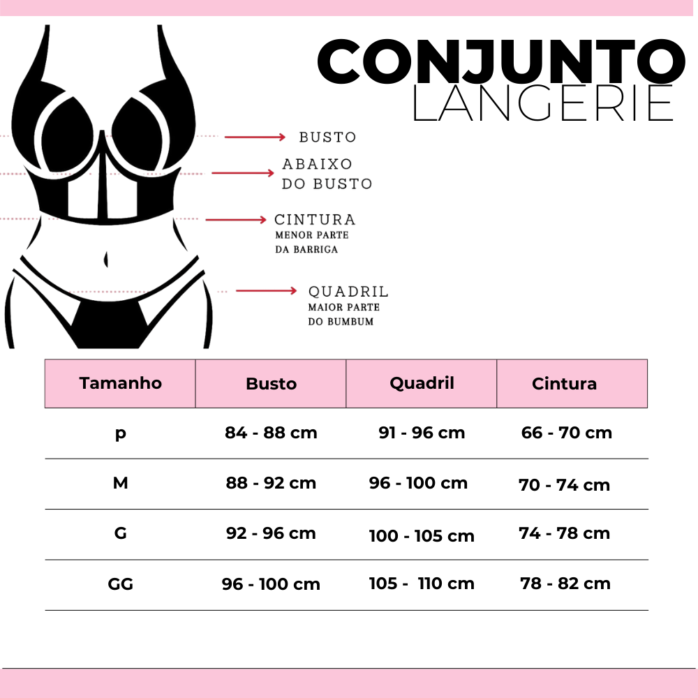 Conjunto Lingerie Sensual de Renda Clarissy 2 CONJUNTO 21